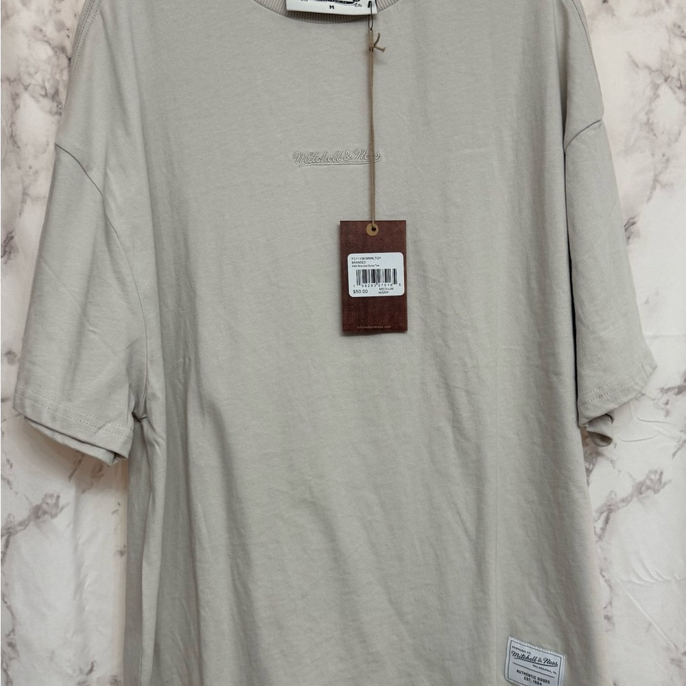 Mitchell & Ness Short Sleeve Crew Tee in Gray